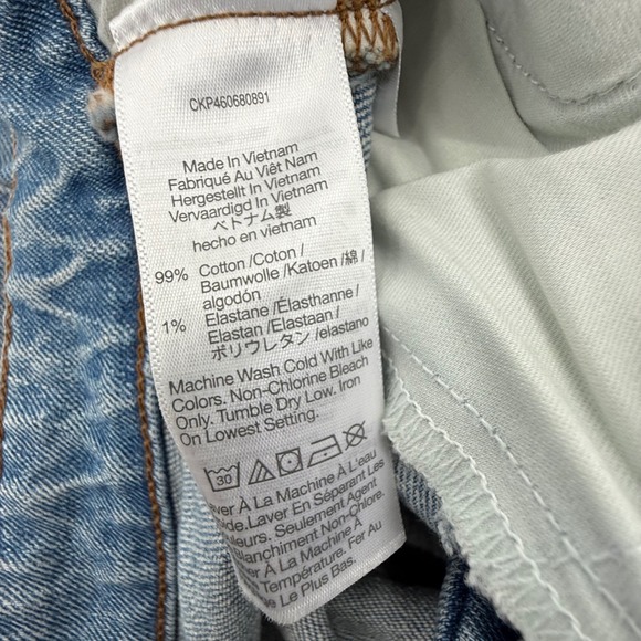 Madewell Curvy Perfect Vintage Distressed Jeans Raw Hem Light Wash Size 32 - Picture 7 of 11